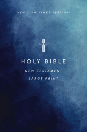 NKJV Large Print Outreach New Testament Bible, Cross Softcover, Comfort Print - Thomas Nelson