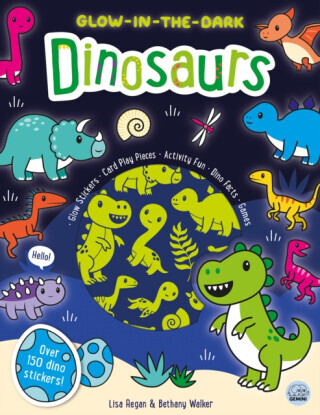Glow-in-the-Dark Dinosaurs Sticker Activity Book - Regan Lisa