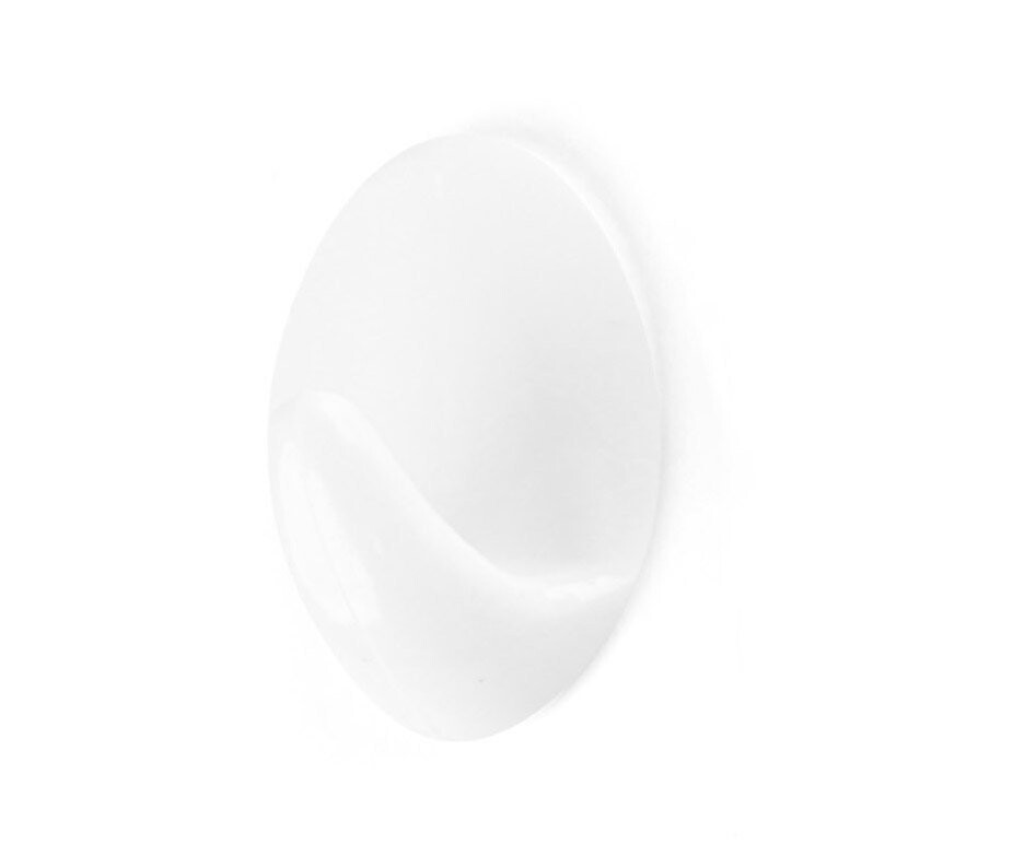 Háček samolepicí plastový bílý - 35x23mm