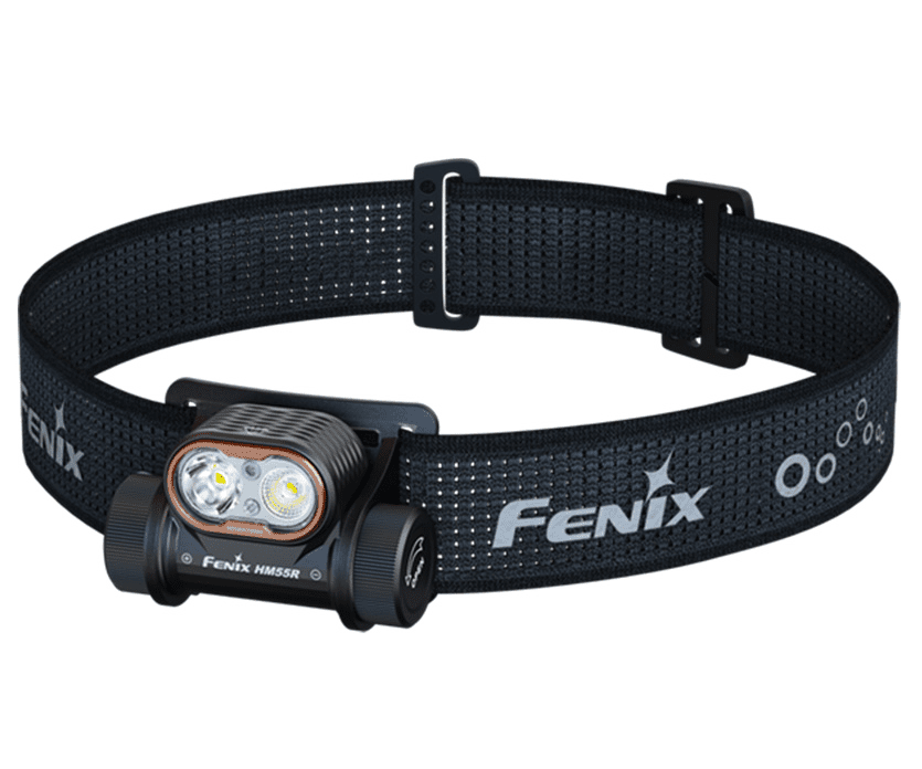 Čelovka nabíjecí LED USB/CR123A Fenix HM55R - černá