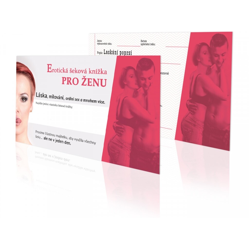 Erotická šeková knížka pro ženu - barevná