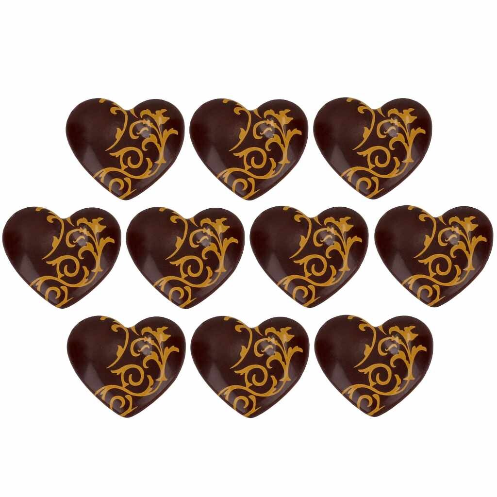 Cake Masters Srdíčka z hořké čokolády Ornamenty 10ks