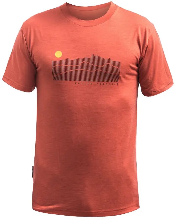 SENSOR MERINO ACTIVE SUNRISE pánské triko kr.rukáv terracotta Velikost: XXL