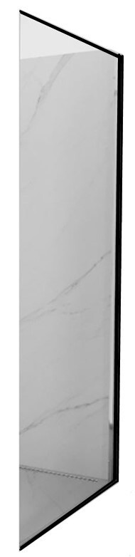 MEXEN Boční stěna pro Exo 80x200 6mm černá, transparent 810-080-000-70-00