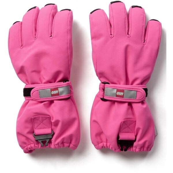 LEGO® kidswear LWAZUN 705 Dětské lyžařské rukavice, růžová, velikost 146-152
