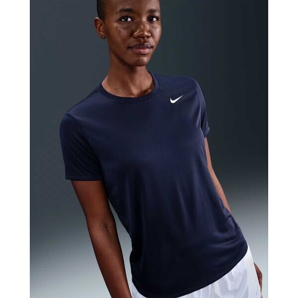 Nike DRI-FIT Dámské tréninkové tričko, tmavě modrá, velikost
