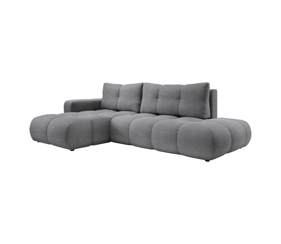 Rozk. rohová čalouněná sedací souprava s úlo. prostorem do L ALMADA levá šedá 8590828023722