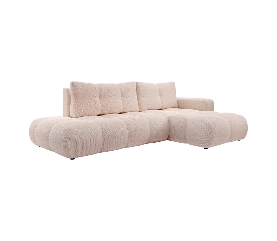 Rozk. rohová čalouněná sedací souprava s úlo. prostorem do L ALMADA pravá růžová 8590828023760