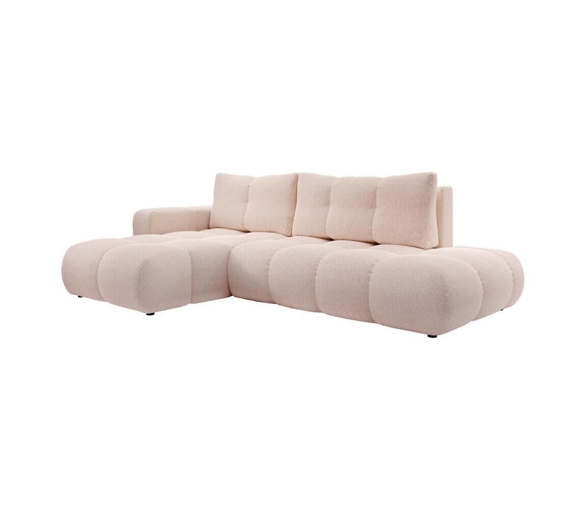 Rozk. rohová čalouněná sedací souprava s úlo. prostorem do L ALMADA levá růžová 8590828023807