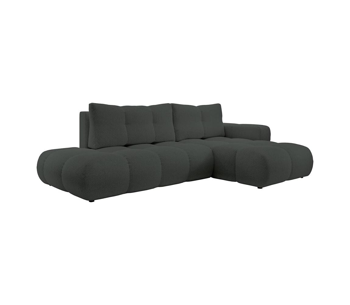 Roz. rohová čalouněná sedací souprava s úl. prostorem do L ALMADA pravá antracit 8590828023845
