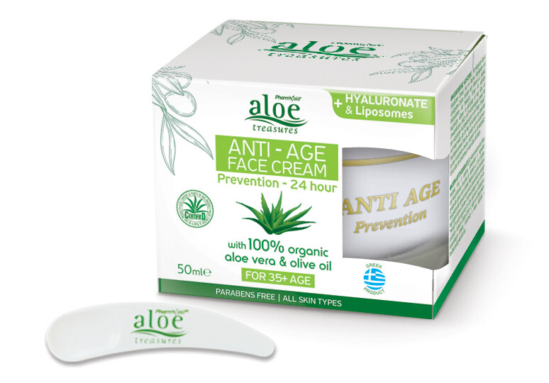 Aloe Treasures Anti-age pleťový krém s aloe vera a olivovým olejem (50 ml)