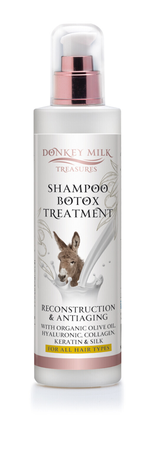 Donkey Milk Treasures Obnovující a botox šampon s oslím mlékem (250 ml)