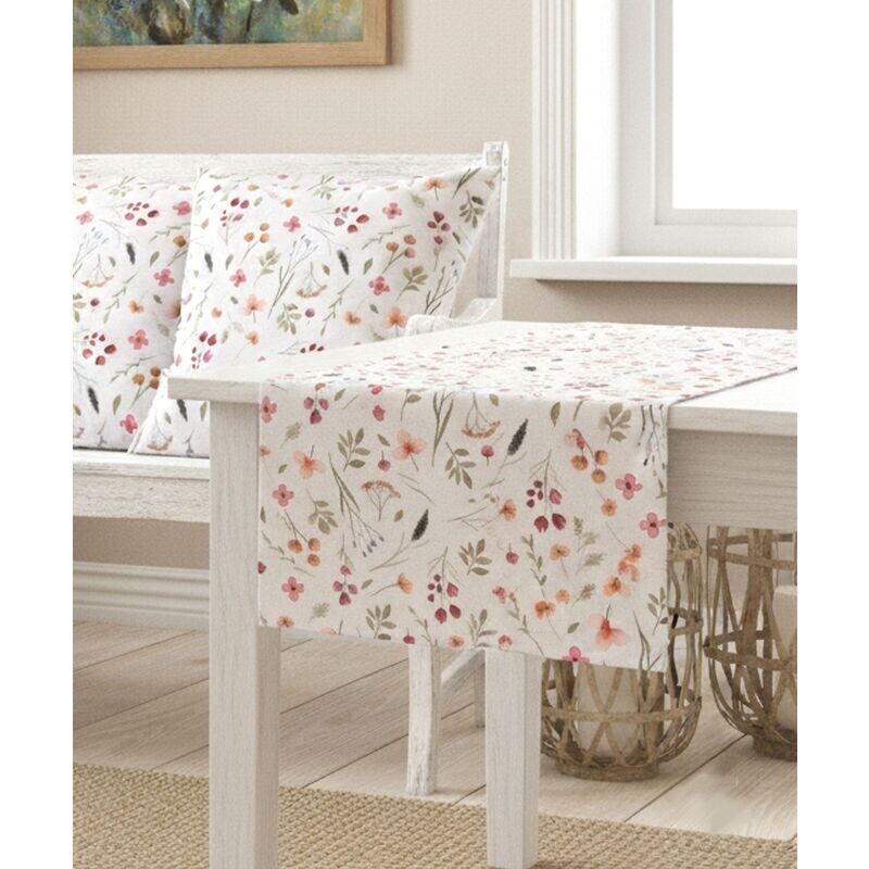 Ubrus celoroční, Luční květiny, bílý 30 x 45 cm