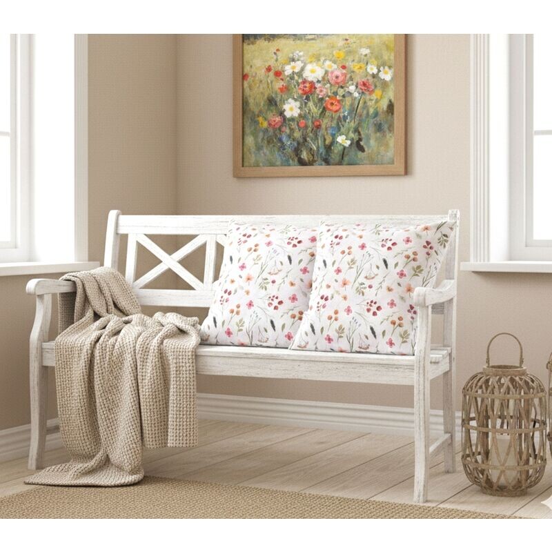 Návlek na polštář, Luční květiny, 40 x 40 cm