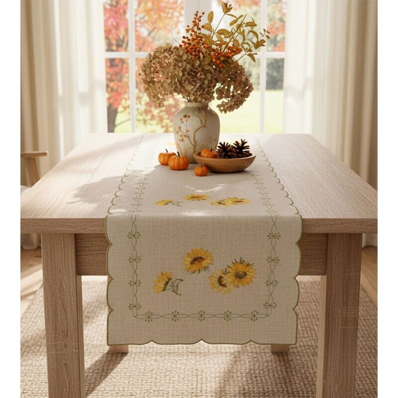 Ubrus celoroční, Slunečnice na béžovým 35 x 35 cm