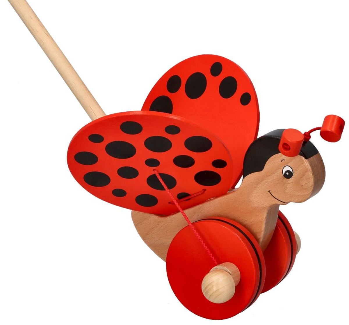 Tahací zvířátko na tyči - Beruška