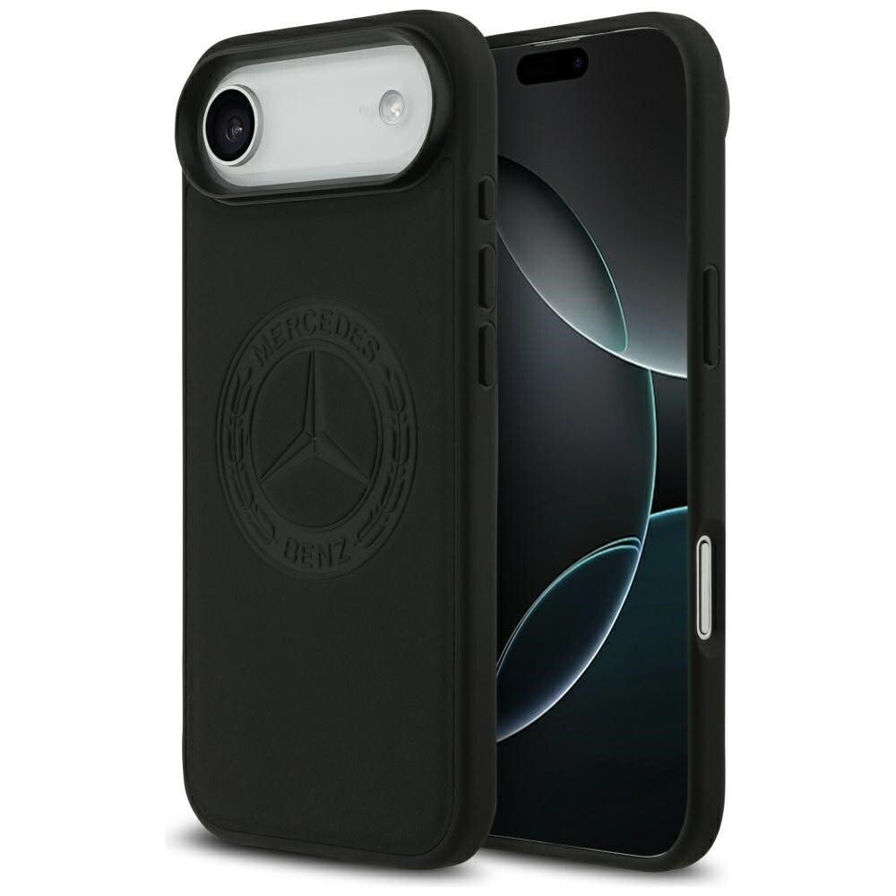 Zadní kryt MERCEDES Leather Vintage Logo MagSafe pro iPhone Air black