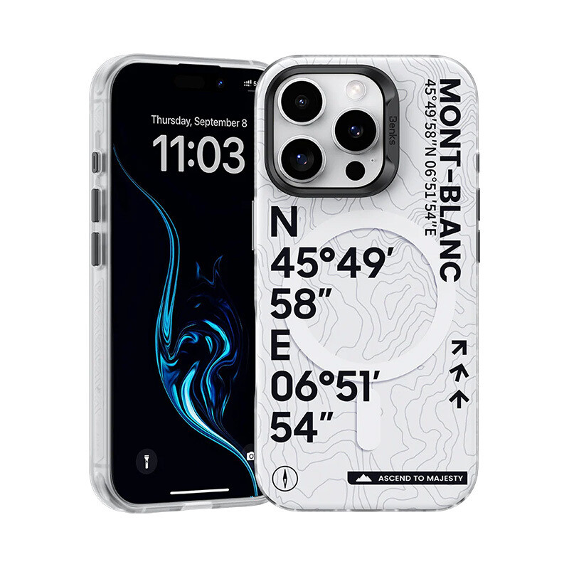 Zadní kryt Benks Magnetic Armor Air Kevlar 600D Summit Mont-Blanc (A065) pro iPhone 16 Pro