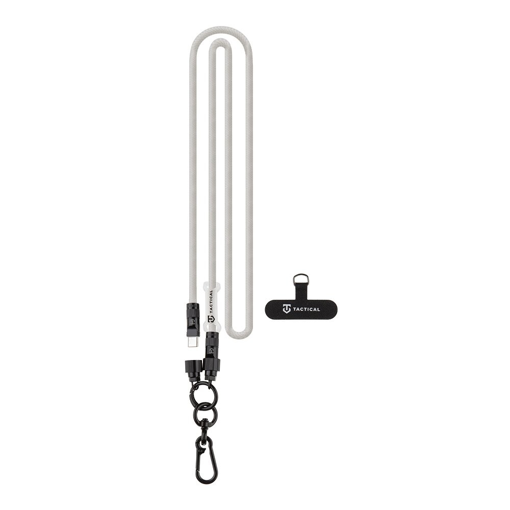 Šňůrka na mobil Tactical Wire Snake s kabelem USB-C 1,2m White