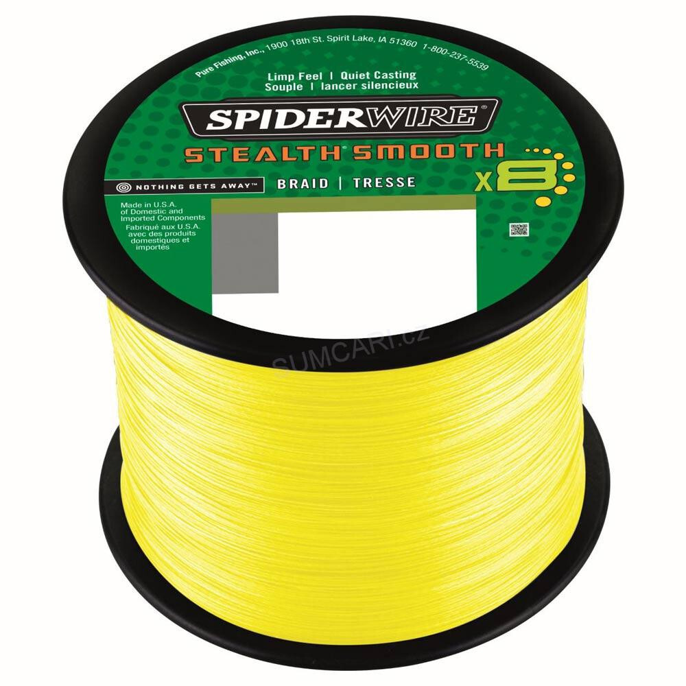 SPIDERWIRE - Pletená šňůra stealth smooth 12 - 0,23mm/23,6kg 1m - zelená