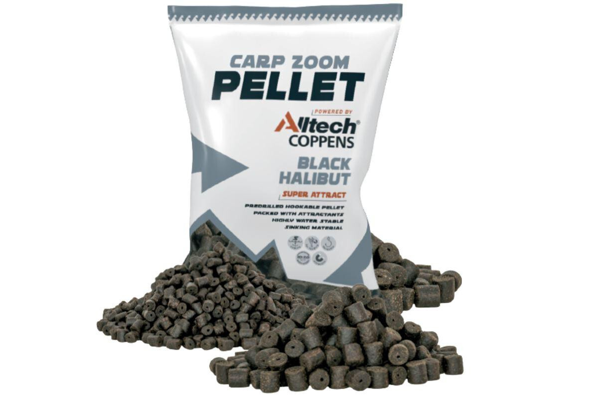 Carp Zoom pelety Black Halibut Pellet s otvorem - 5kg/20 mm