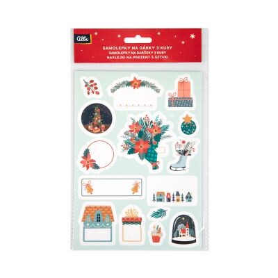 Samolepky na dárky 3 ks - Vánoční známky Albi