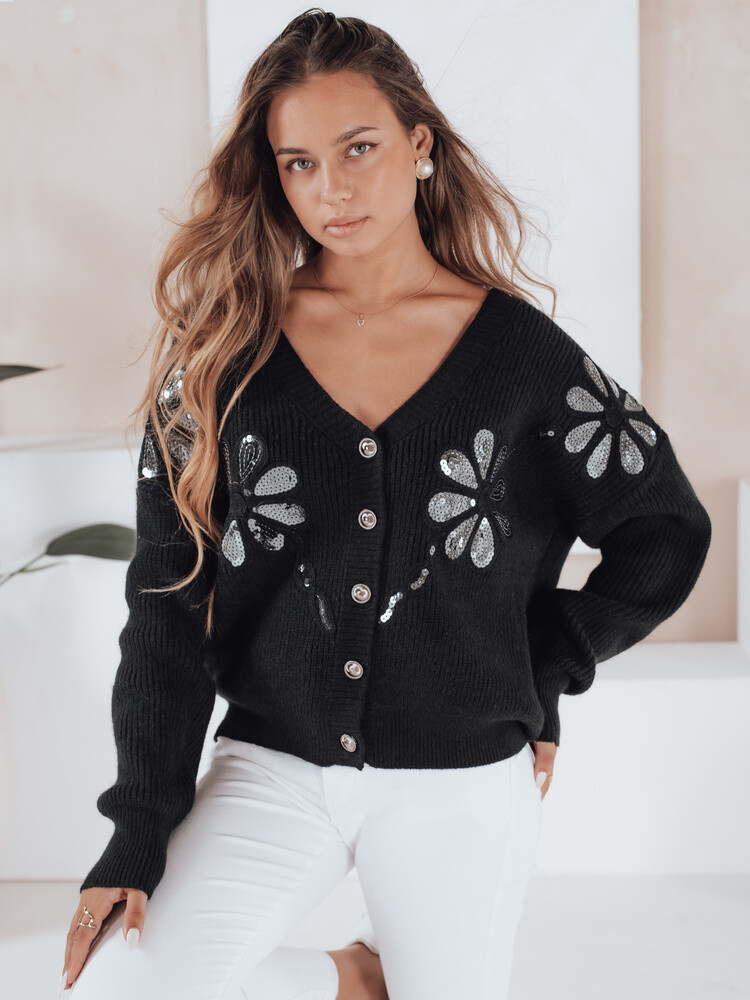 Damski kardigan KERINDA czarny Dstreet