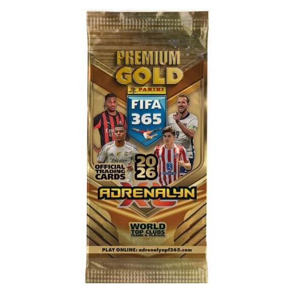 Fotbalové karty Panini FIFA 365 2025/2026 Adrenalyn Gold balíček