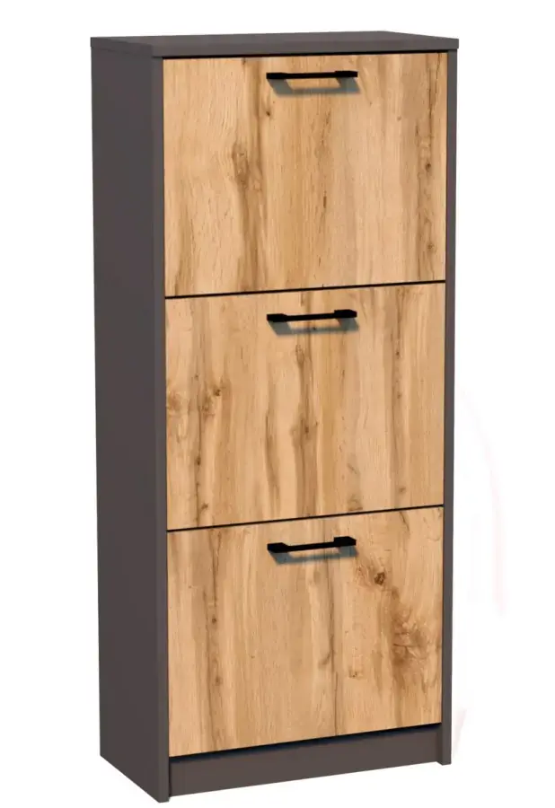 Casarredo Výklopný botník VIVA 3K - grafit/dub wotan