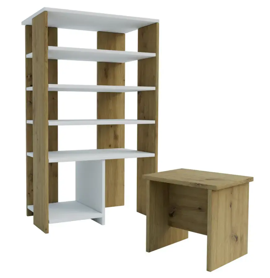 Casarredo Botník BRADLEY stolička - dub/bílá