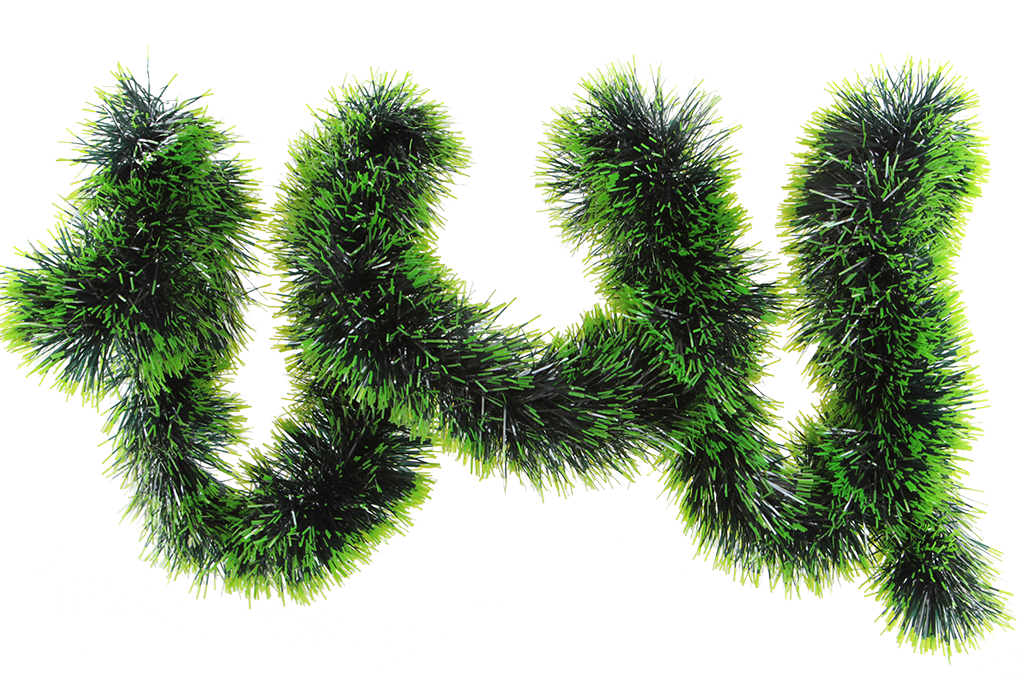 DEKORAČNÍ VÁNOČNÍ ŘETĚZ | tmavě zelený | hustý & atraktivní | 200 cm