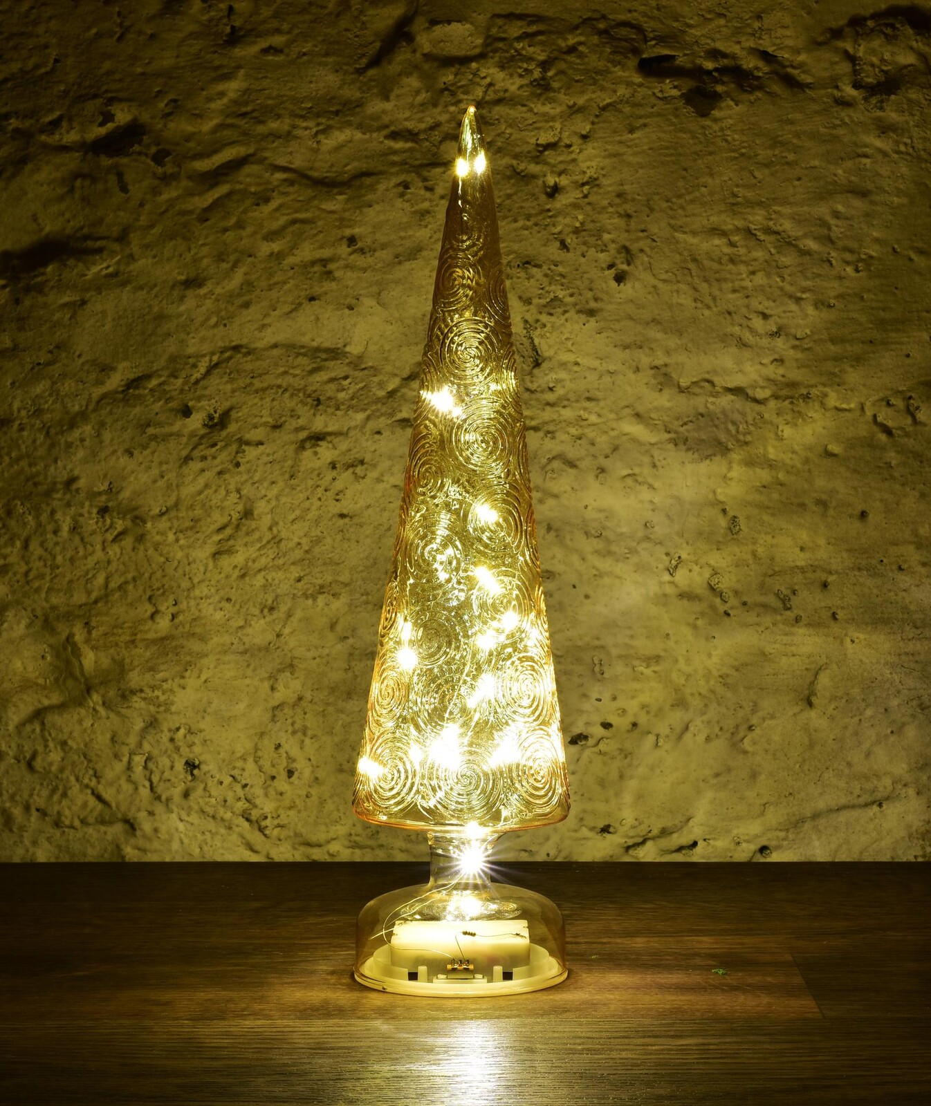 AURELIA | 36 cm LED svítící stromeček | zlatý dekor