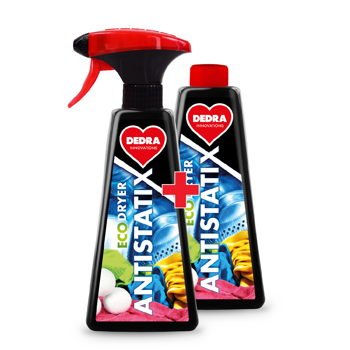 2× ANTISTATIX | Antistatický sprej do sušičky | náhrada ubrousků | 2 × 500 ml