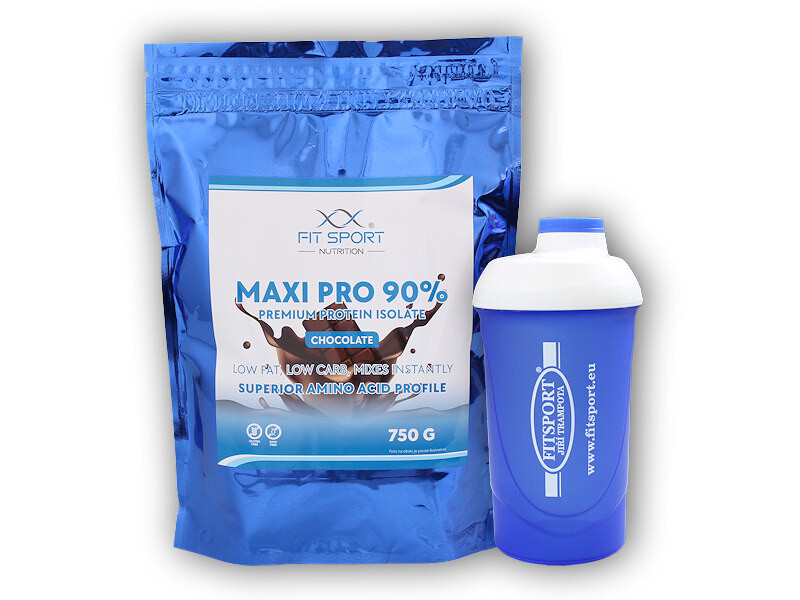 FitSport Nutrition Maxi Pro 90% 750g + šejkr Fitsport Varianta: banana
