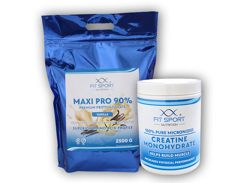 FitSport Nutrition Maxi Pro 90% 2500g + Creatine 550g ZDARMA Varianta: chocolate