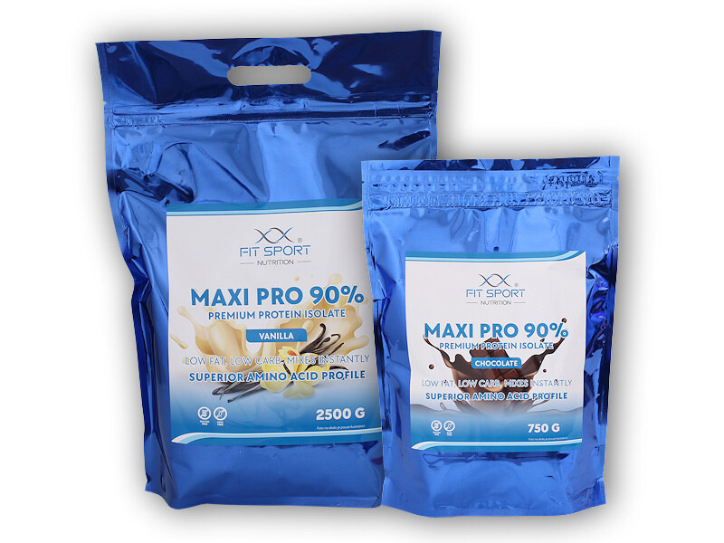 FitSport Nutrition Maxi Pro 90% 2500g + Maxi Pro 90% 750g Varianta: chocolate - banana