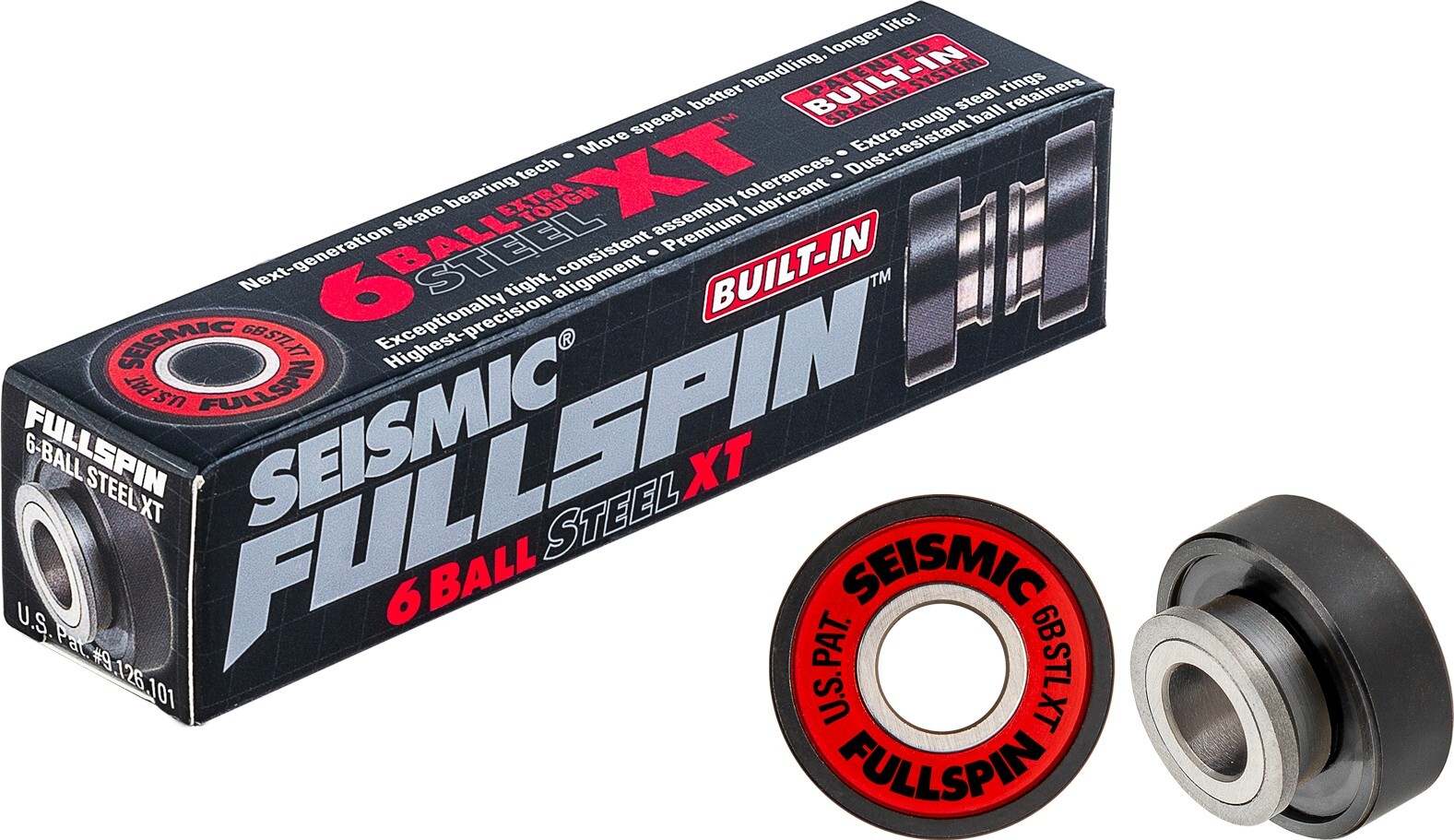 Seismic - Fullspin 6-Ball Steel XT Built-In Bearings - ložiska (8 kusů)