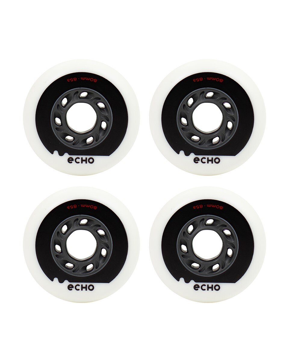 Echo - Drift Wheels 80mm White/Grey - Kolečka na freestyle brusle (4ks)