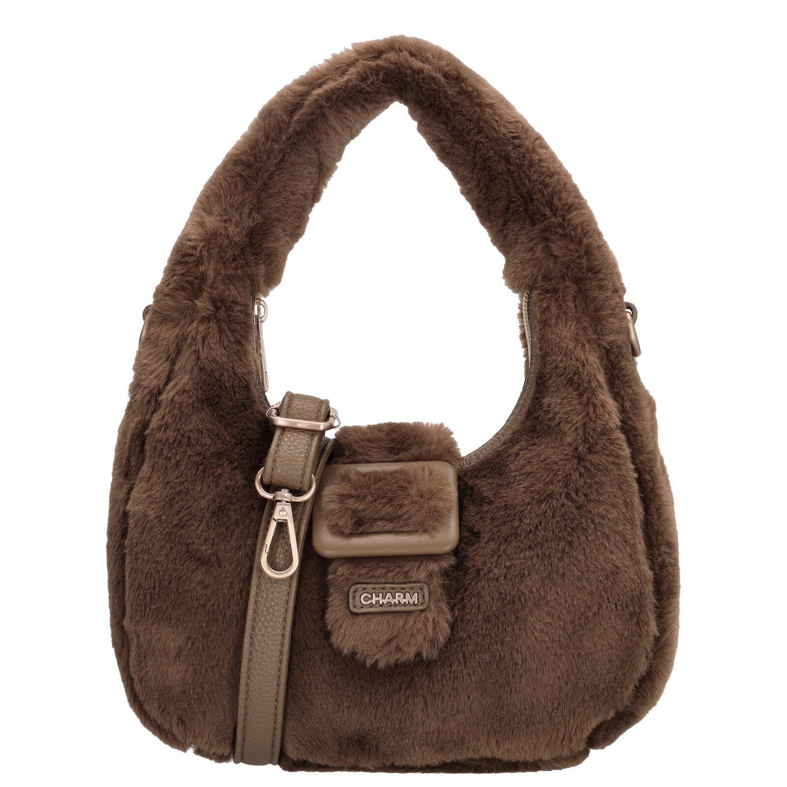 Dámská kožešinová kabelka Charm London Alaska - Mocha