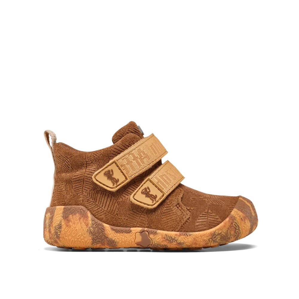 Affenzahn PREWALKER LOWBOOT LEATHER TALKY Affenzahn Brown Dětské první barefoot botičky - 20