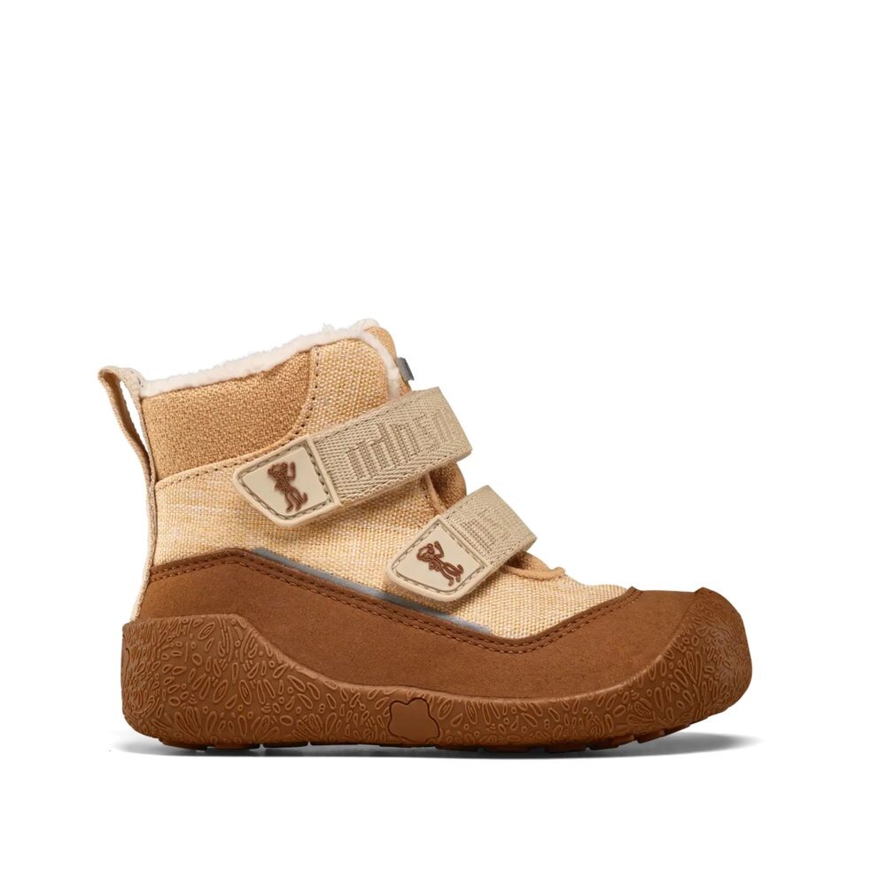 Affenzahn PREWALKER MIDBOOT VEGAN SNUGGY Affenzahn Brown Dětské první barefoot zateplené botičky - 22