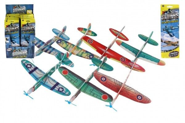 Teddies Letadlo házecí pěnové 18cm mix druhů v sáčku