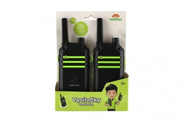Teddies Vysílačky 2ks walkie-talkie 2,4 GHz dosah 80 metrů plast na baterie