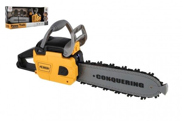 Teddies Motorová pila řetězová nářadí 42cm na baterie se zvukem se světlem
