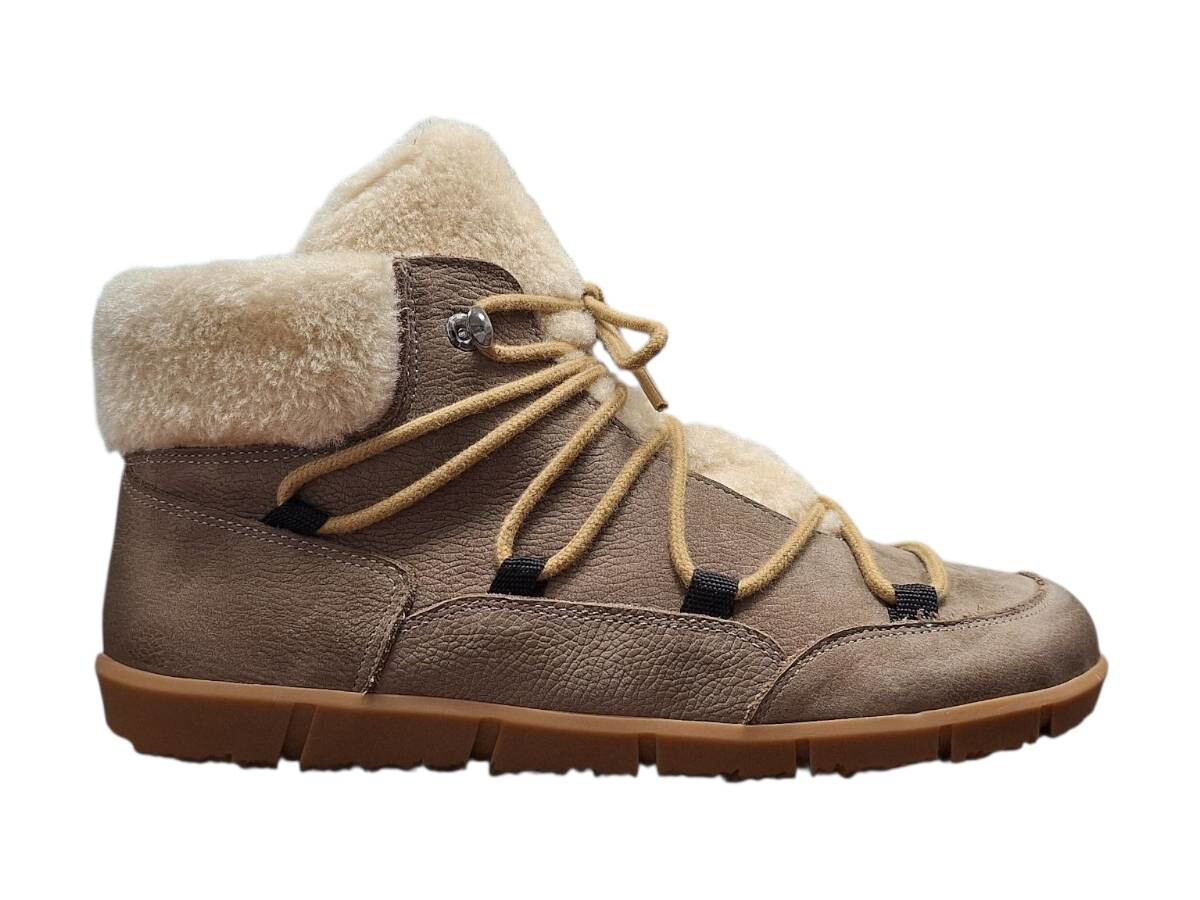 Wild 017-26023 Dámské celokožené barefoot kotníkové boty stone 36