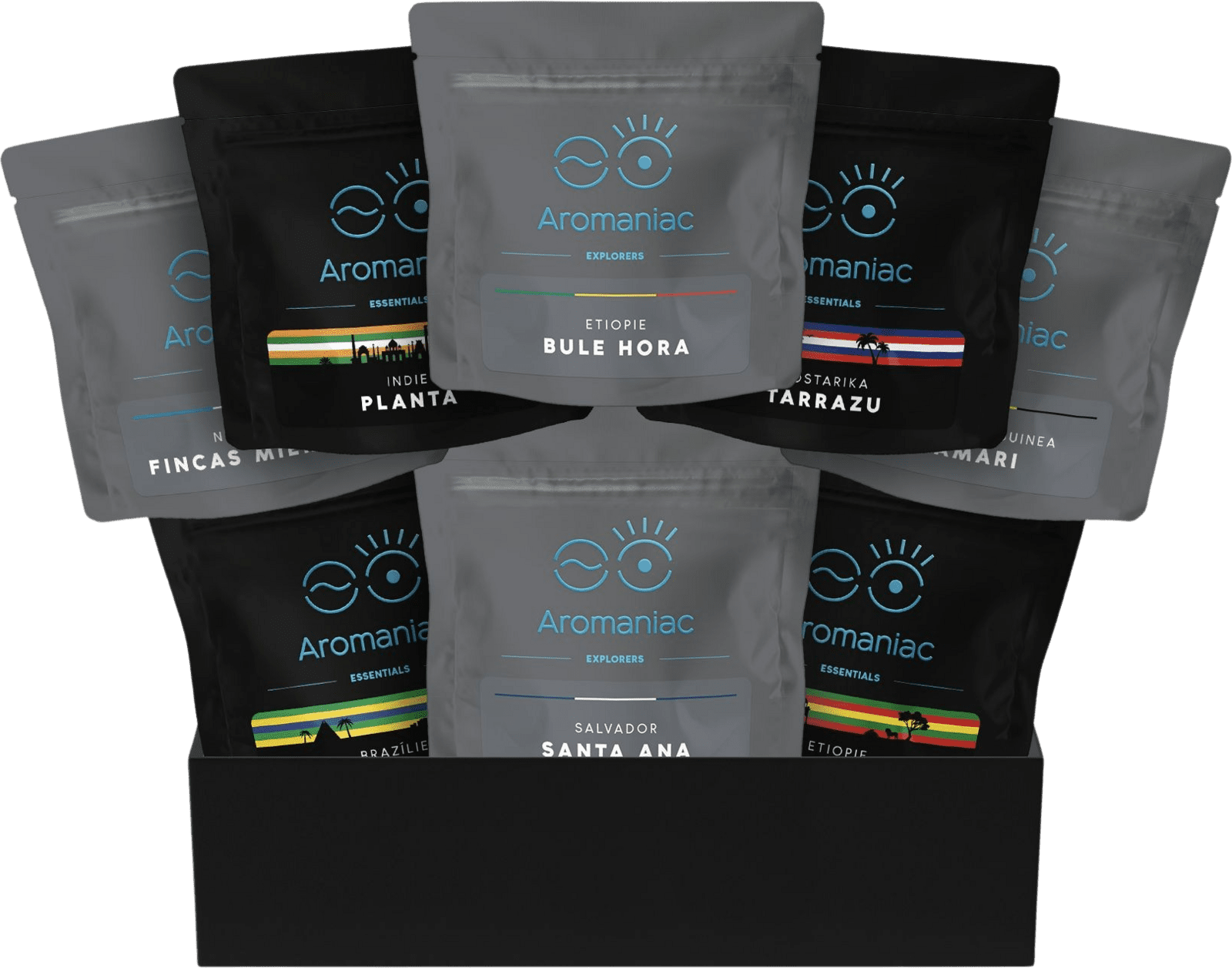 AROMANIAC Degustační balíček Aromaniac Pokušitel v dárkové krabici 8 x 50 g