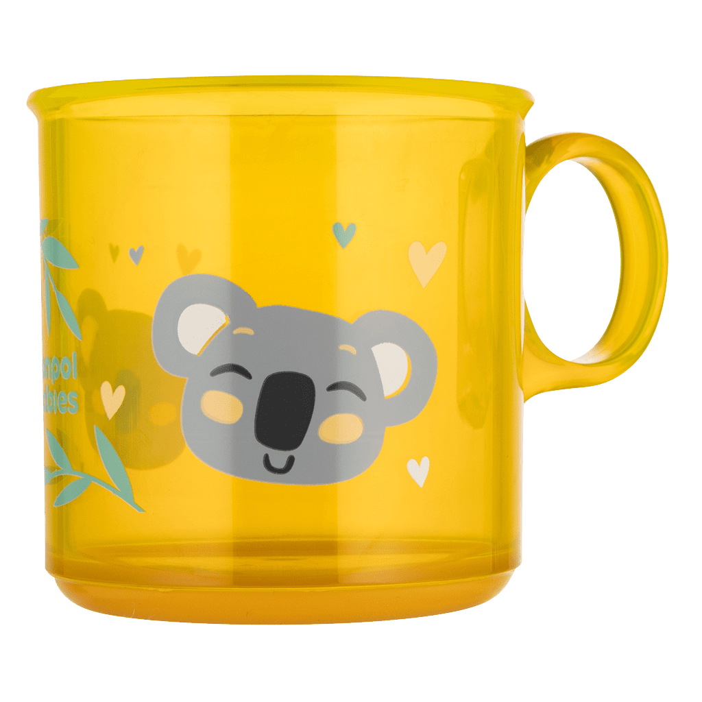 CANPOL BABIES Hrneček protiskluzový Exotic animals - žlutý 170 ml
