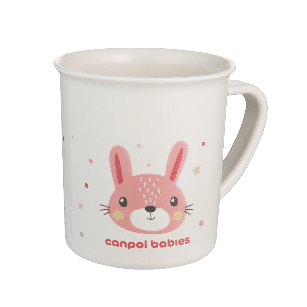 CANPOL BABIES Plastový hrníček CUTE ANIMALS - zajíc 170 ml