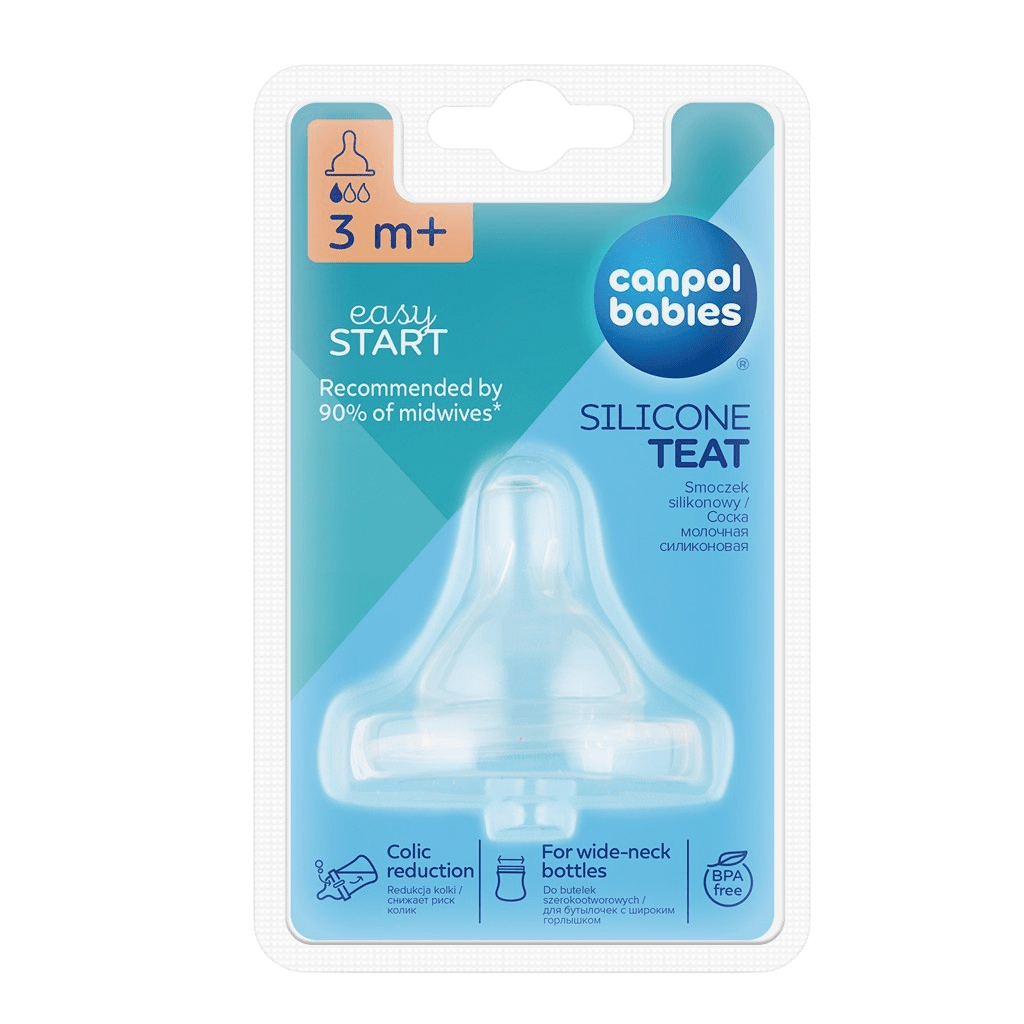 CANPOL BABIES Savička silikonová třešinka široká 1-SLOW