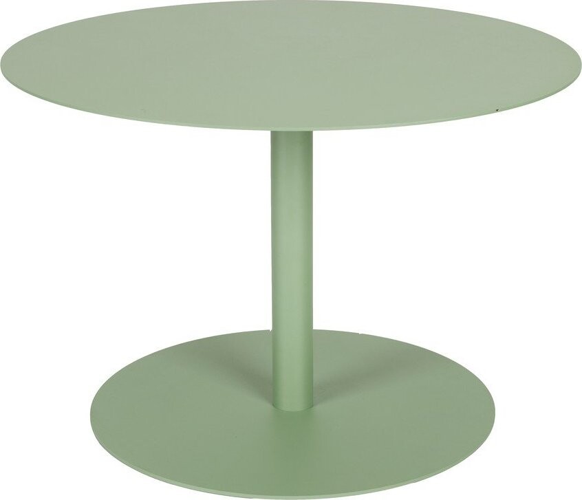 Šalvějově zelený ocelový kulatý konferenční stolek ø 60 cm Snow – Zuiver